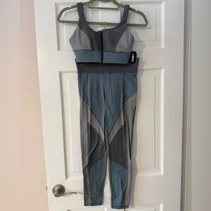 MICHI Blue and Gray Activewear Set